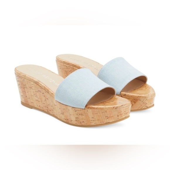 Stuart Weitzman Shoes - STUART Weitzman Summer Denim Wedge Sandal
Size 8
